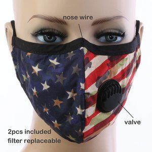 American Flag Respirator Reusable Face Mask